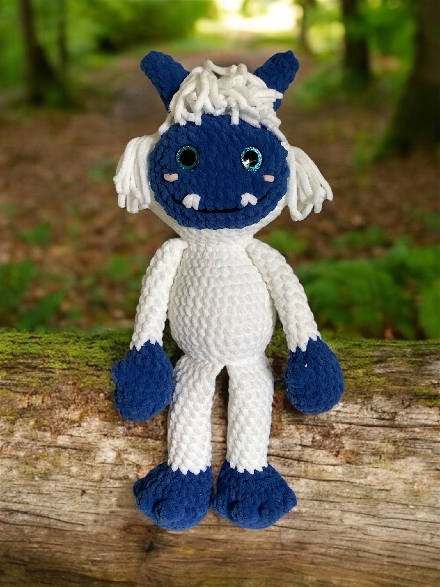 Monster - blue & white